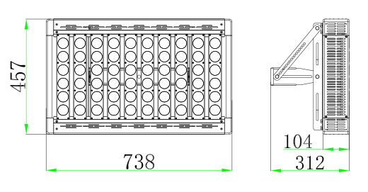 500W led stadium lights Drawing