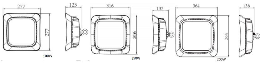 LED Highbay Light Drawing