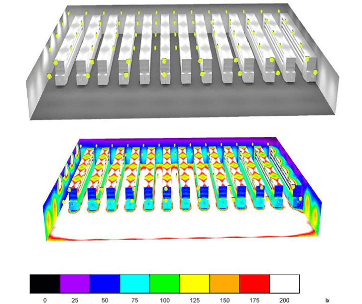 Industrial warehouse lighting Free Dialux